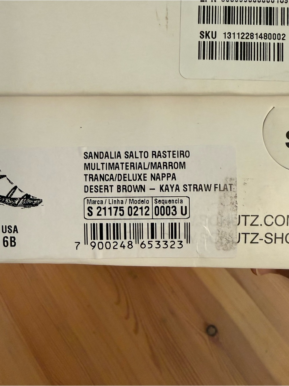 NIB Schutz Brown Kaya Ankle Strap Straw Flat Sandal Size 6 boho resort cottage - Picture 7 of 9